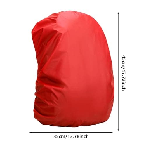 Generisch 2026 Backpack Rain Cover Nylon Cloth Backpack Protector Non-Slip Buckle Straps for Hiking Camping, red, 70 x 40 cm, Travel Backpacks — view 5