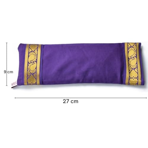 Yoga United 100% Cotton. Lavender and Linseed Eye Pillow for Yoga, Relaxation, Meditation, Travel and Gift or Tired Eyes, and Headaches - purple — view 5