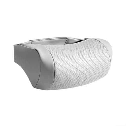 Car Neck Pillow Memory Foam - Ergonomic Cervical Support for Pain Relief & Fatigue Reduction - Breathable Headrest Cushion with Adjustable Straps for Wide Fit(White)