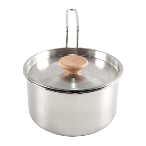 Durlo 1000ml Stainless Steel Camping Pot – Lid/Folding Handle/Pour Spout, W/Storage Bag (Outdoor Hiking) — view 4