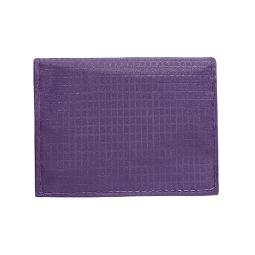 Mini Wallet Nylon Blocking Travel Pouch Anti-Theft Money Belt Bag (Purple)