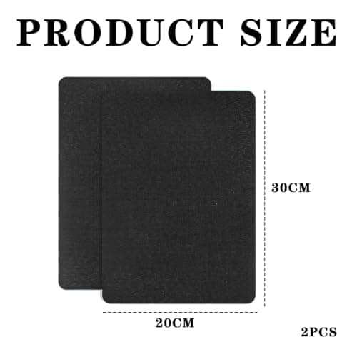 2 Pack Self Adhesive Linen Repair Patches, Black 20x30cm Fabric Kit — view 2