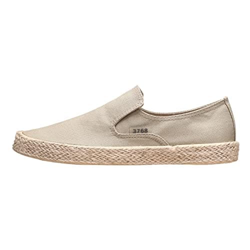 Mens Hiking Shoes Breathable Solid Color Korean Version Casual Comfortable Lightweight Linen Sole Sneakers Khaki