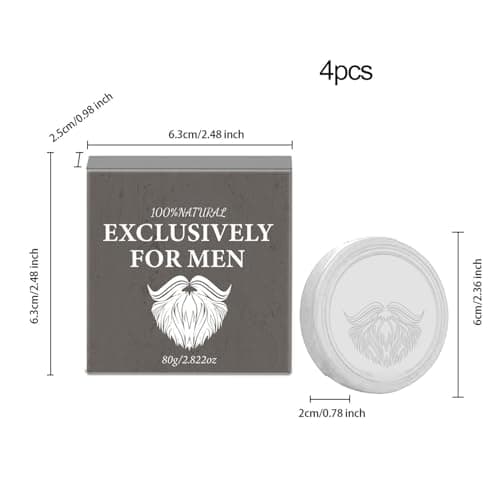 Shave Soap 4 Pieces Long-lasting Fragrance Rich Lather Soap — view 2