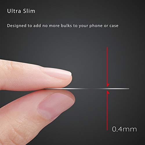 YGKJ 4 x Metal Plates with 3M Adhesive for Magnetic Car Phone Holder/Magnetic Car Holder Universal Metal Plate for Smartphone (2 Round and 2 Rectangular) (Black) — view 2