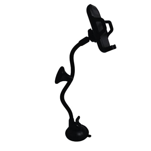 plastific Universal Car Phone Mount Holder for 3" 7" Cell Phones | Flexible Arm with Strong Suction Cup | Dashboard & Windshield Stand | PVC Material | 360 Rotation, Secure Grip — view 4