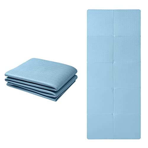 Good Nite Yoga Mats TPE Folding Yoga Mat Non-Slip Portable Gymnastics Pilates Travel 183 x 61 x 0.6 cm Blue