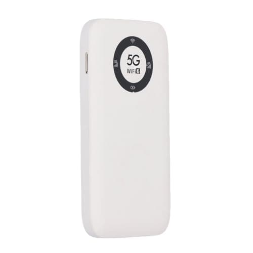 Omquot Portable WiFi Device with Mobile 5G Hotspot for Use on the Move Suitable for 16 High Speed Devices (White)