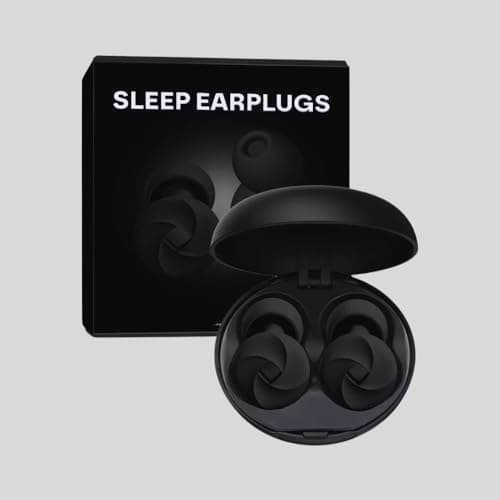 Silicone Noise-Reducing Earplugs for Sleep, Reusable with XS/S/M/L Tips & Travel Case – Comfortable Fit for Sleeping, Travel, Study, Workout, Ultra-Soft-33db (Noise Reduction) (Black, One Size) — view 4