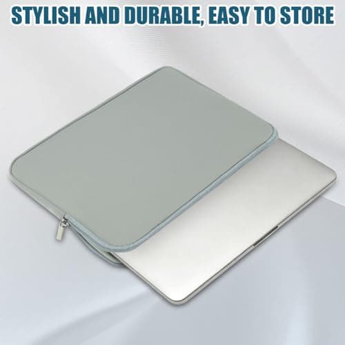 Adiwo Laptop Sleeve for 13 Inch, 360° Protective Puffy Laptop Sleeve, Two-Way Metal Zipper, Hidden Stitching, Compatible with 13 Inch MacBook, Asus, Dell, HUAWEI, iPad Pro/Air, Grey — view 5
