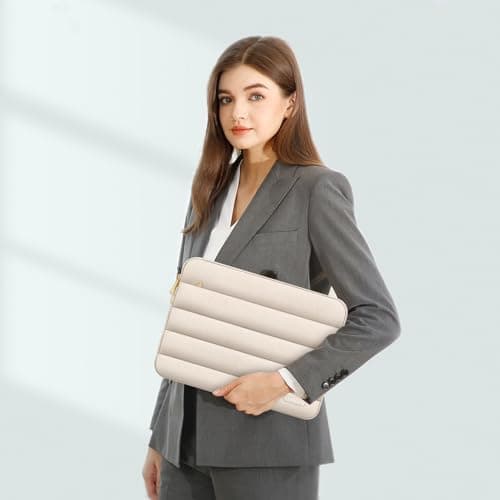 MOSISO 13.3 inch Laptop Case Puffy Sleeve with Small Bag, Sand — view 6