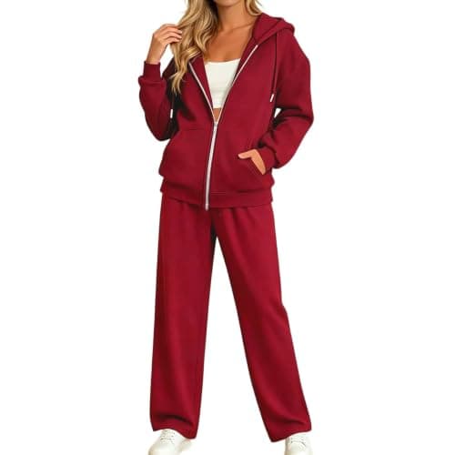 Track Suits for Women Set Cotton xxl xl 3xl xs Yellow Pink Full Zip Hoodie Tracksuit 2 Piece Outfit Long Sleeve Hooded Sweatshirt Jogger Pants Athletic Loungewear Set Birthday Gifts for Tennis Walking