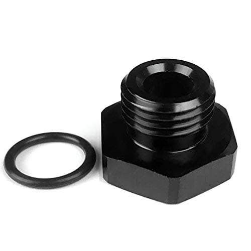 AN 10 O Ring Boss Port Plug 10AN Male Seal Nut Block Off Cap Aluminum Fuel Fitting Adapter Hex Plugs with AN10 ORB Black — view 5