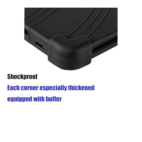 Silicone Case for 11 inch Android Tablet case,Soft Friendly Cover for Android 16 Tablet 11 inch 2026,Case for Android 15 Tablet 11 inch 2025,Adjustable Stand (Black) — view 5