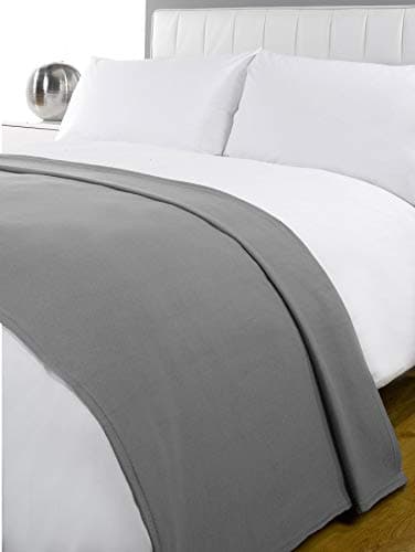 Adore Home Soft Warm Polar Fleece Blanket Large - Cosy Throw for Sofa, Bed, Travel, Car and Camping, 120x150cm, Grey — view 2