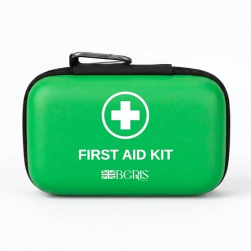 Beris First Aid Kit - 75 Pieces Hard Case and Lightweight - Includes Instant Cold Pack, for Travel, Home, Office, Vehicle