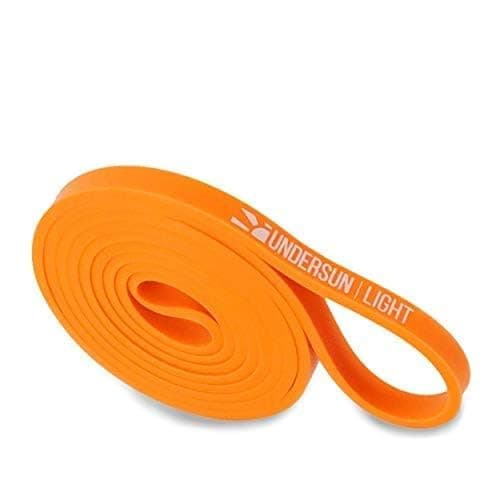 Undersun Resistance Band for Working Out — 15-25 lbs (Light) Exercise Bands — Strength Training Bands for Working Out, Stretching, Physical Therapy — Orange