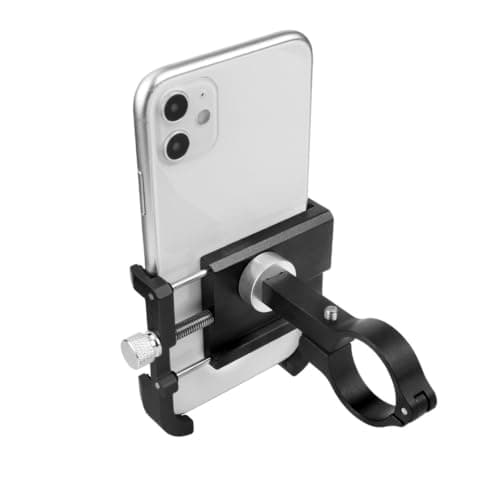 yanwuwa Motorcycle Phone Stand, Handlebar Phone Mount, Black and gold — view 4