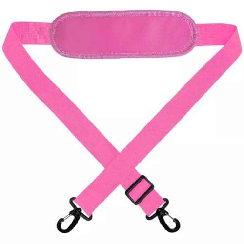 LTG PRO® Adjustable Padded Shoulder Strap – Replacement Bag Strap for Laptop, Travel, Gym & Camera Bags – Soft Shoulder Pad – Durable Nylon with Clips (Pink)