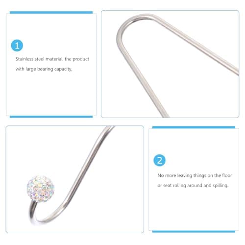 4pcs Universal Car Hanger Stainless Steel Back Seat Hook Organizer — view 3