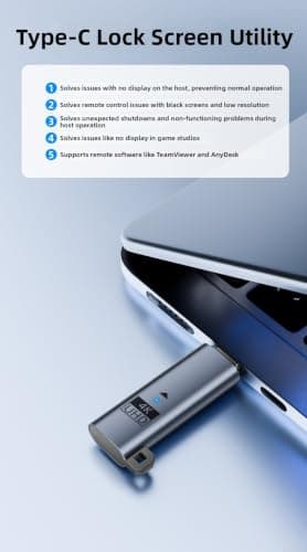 Headless Display Emulator USB C for Server Management(Dark Gray) — view 5