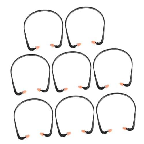 Banded Silicone Earplugs 8 Pack with Neck Cord Noise Reduction
