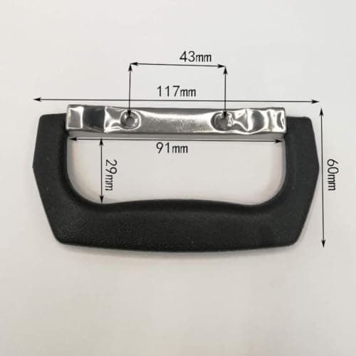 Suitcase Handle Replacement 120mm Black Plastic Grip for Luggage Case Repair Kit — view 4