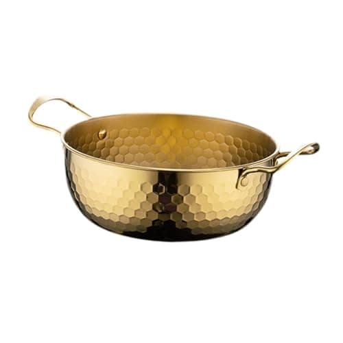 Llazsybz Korean Ramen Cookware Set for Outdoor Dining Adventures, Gold 18cm — view 6