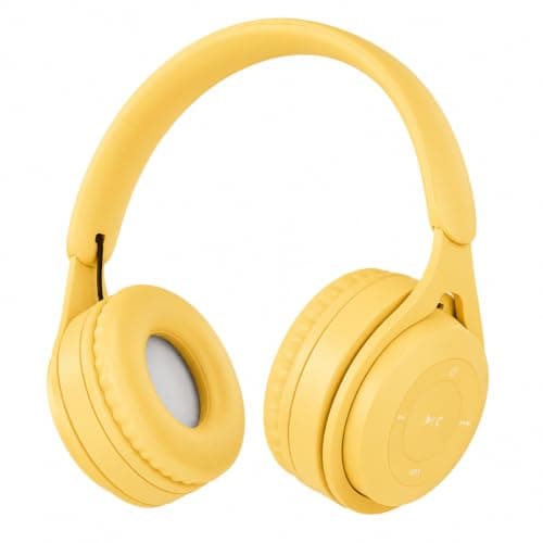 Kids Wireless Headphones Bluetooth 5.0, 60H Play Time, 74/85 dBA, Yellow