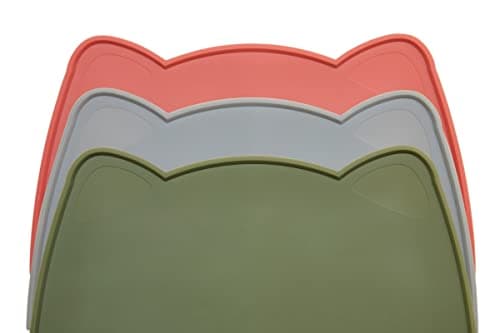 OHMO Silicone Cat Food Mat for Food&Water Bowls, 52x30cm, Camo Green — view 5