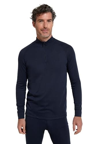 Mountain Warehouse Talus Mens Thermal Zip Neck Top Navy (Zi XL