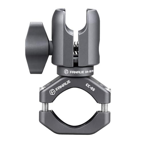 FANAUE Single Socket Arm with Handlebar Clamp Mount U-Bolt Base Compatible with RAM Mounts 1 Inch Ball Head and Bike Motorcycle Phone Holder, Can be Installed on 2.2-3.2 cm Diameter Rail Round Rod