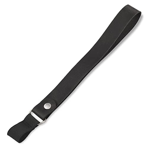 Asterom Handmade Leather Cane Strap - Stylish Wrist Strap for Canes and Walking Sticks, Black, Medium — view 2