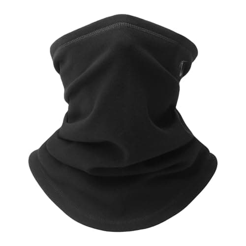 Oscenny Snood,Soft Windproof Breathable Stretchy Thermal Fleece Snood Neck Warmer Face Mask Cover Scarf Quick Dry for Cycling,Motorcycle,Running,Work for Cold Windy Weather Winter(Black)