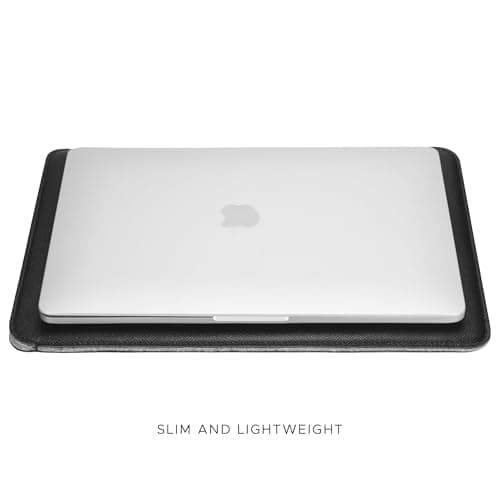 Comfyable Laptop Sleeve 14 Inch Precisely Compatible with MacBook Pro M5 A3426 A3427 M4 M3 M2 M1 Pro/Max 2026-2021, Faux Leather Cover Case 14 in, Black — view 4