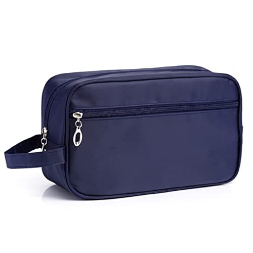 FITDON Portable Travel Toiletry Bag, Waterproof Dopp Kit Shaving Bag for Men, Blue