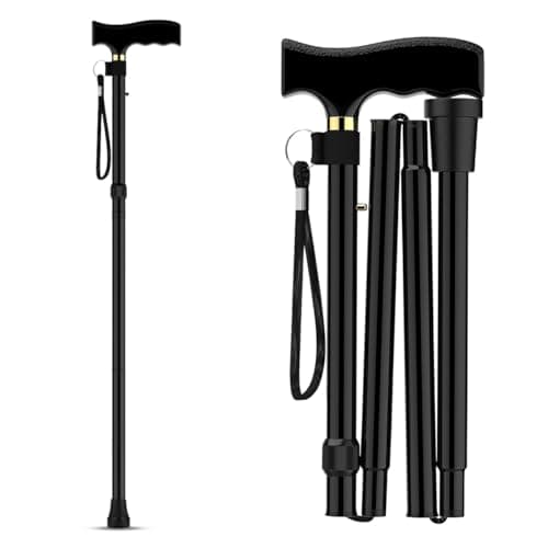 Walking Stick Adjustable Height Mobility Aids Folding Walking Canes