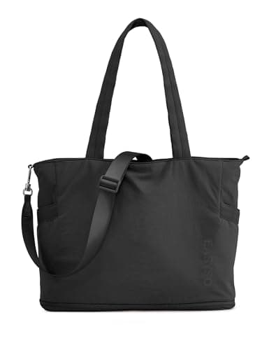 EASYSO Tote Bag for Women Expandable Nylon Shoulder Bags with Yoga Mat Strap for Travel Work School Gym