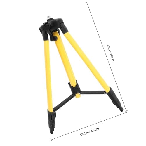 Steel Nylon Spirit Level Tripod Yellow Adjustable Height 1.2m — view 2