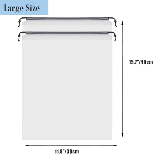 20Pack Shoe Bags for Travel,30 * 40CM Clear Drawstring Travel Shoe Bags for Packing, Waterproof Dustproof Portable Travel Shoe Storage Bag with Rope for Men and Women — view 2