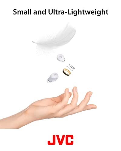 JVC HA-Z66T-W Gumy Mini True Wireless Earbuds, 23 Hours Playback, Bluetooth 5.1, Compact and Lightweight, Water Resistance (IPX4), White — view 2