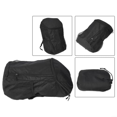 Packable Backpack 50L Lightweight Foldable Hiking Rucksack(Black) — view 4