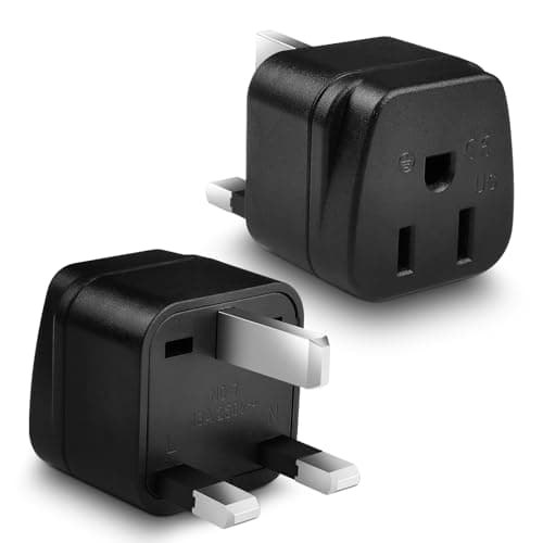 US to UK Plug Adapter, 2 Pack USA to UK Plug Adapter