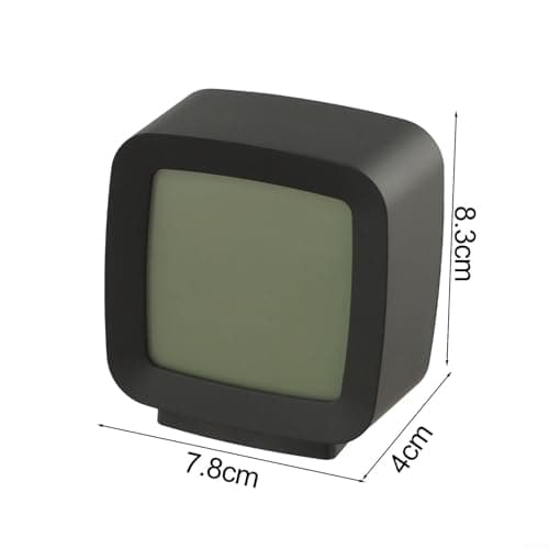 PureBowlic LCD Digital Alarm Clock with Temperature and Humidity Monitor Compact Size Tap or Voice Controlled Backlight 12 or 24 Hour Format Portable ABS for Kids Rooms and Student Desks(black) — view 2