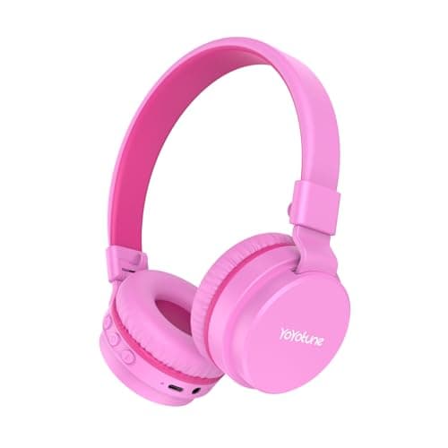 Kids Bluetooth Headphones,Lightweight Kids Headphones Wireless,85/94dB Safe Volume,40H Playtime,Fast Charging,Bluetooth 5.3,Over Ear,Toddler Headphone Built-in Mic for School/Tablet/Travel (Pink)