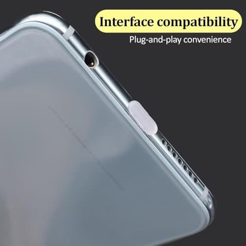 24pcs USB Type C Dust Plug Set, with Cleaning Brush, Transparent Silicone Type C Charging Port Cover, Anti-Dust Stopper Protector Universal Fit for All Type-C Phones, Tablets and Laptops — view 3