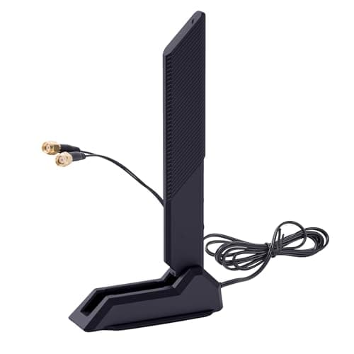 WiFi 6E Tri-Band 2.4GHz 5.8GHz 6GHz Wifi Antenna Booster Magnetic Base Antenna Aerial for PC Desktop Computer ASUS ROG Strix Gaming Motherboard Tri Band Hotspot Network Range Extender Booster Supaeria