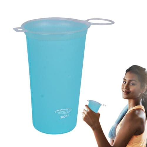 200ML Portable Outdoor Sports MarathonRunning Cup Foldable Water Bottle — view 2