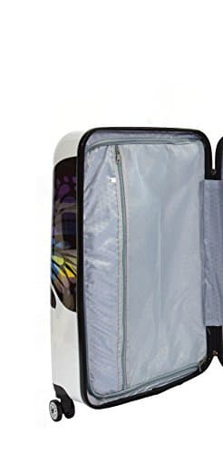 House Of Leather Butterfly Print Hard Shell Four Wheel Expandable Luggage Multicolour Suitcase Large Size — view 5