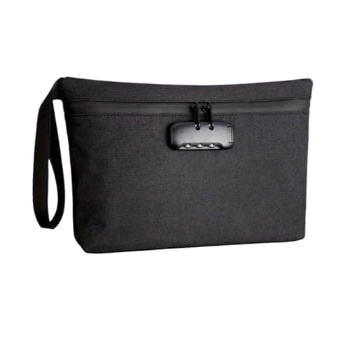 Cosmetic Bag Cosmetic Bag Organiser with Combination Lock Portable Handheld Wash(Black)